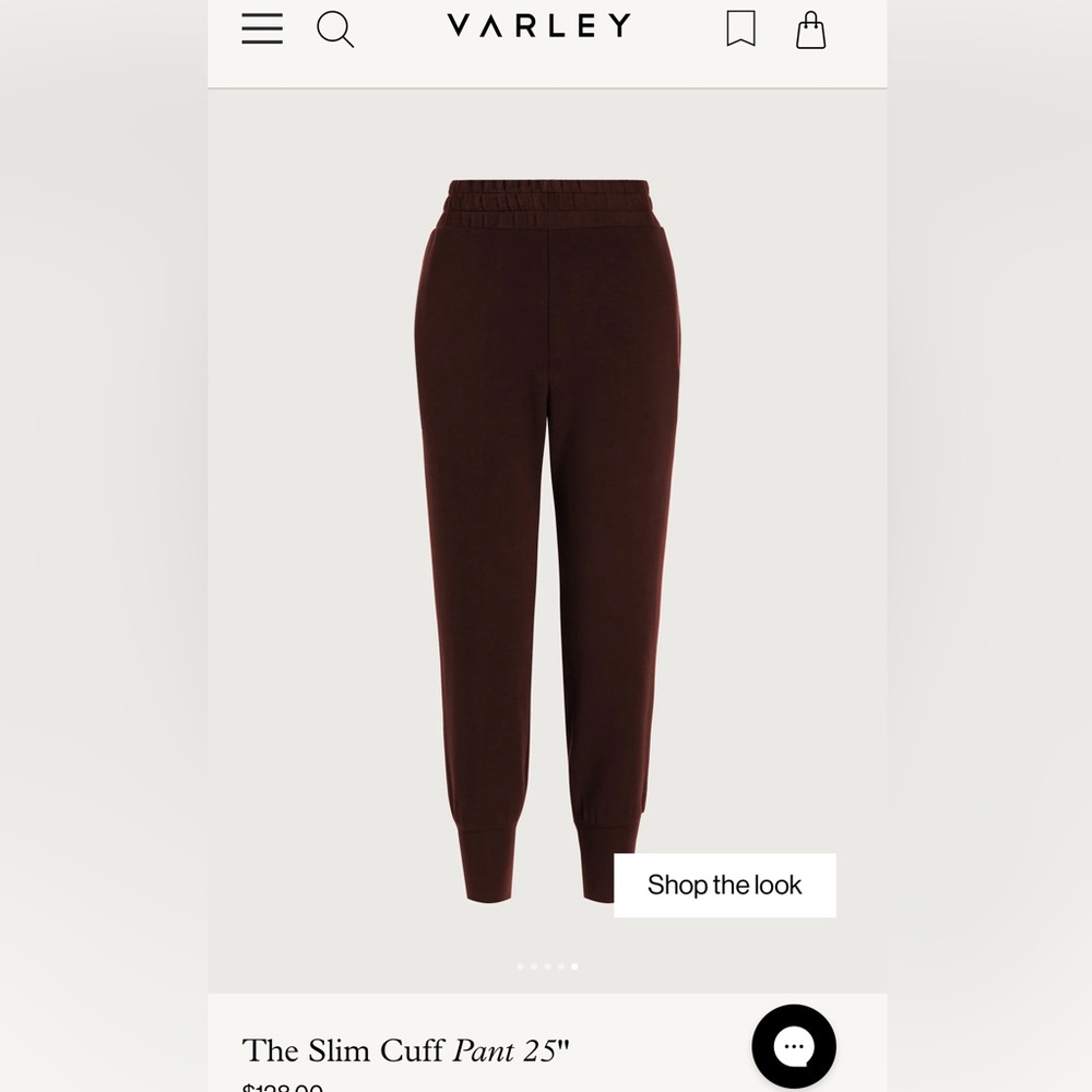 Varley slim cuff pant 25”